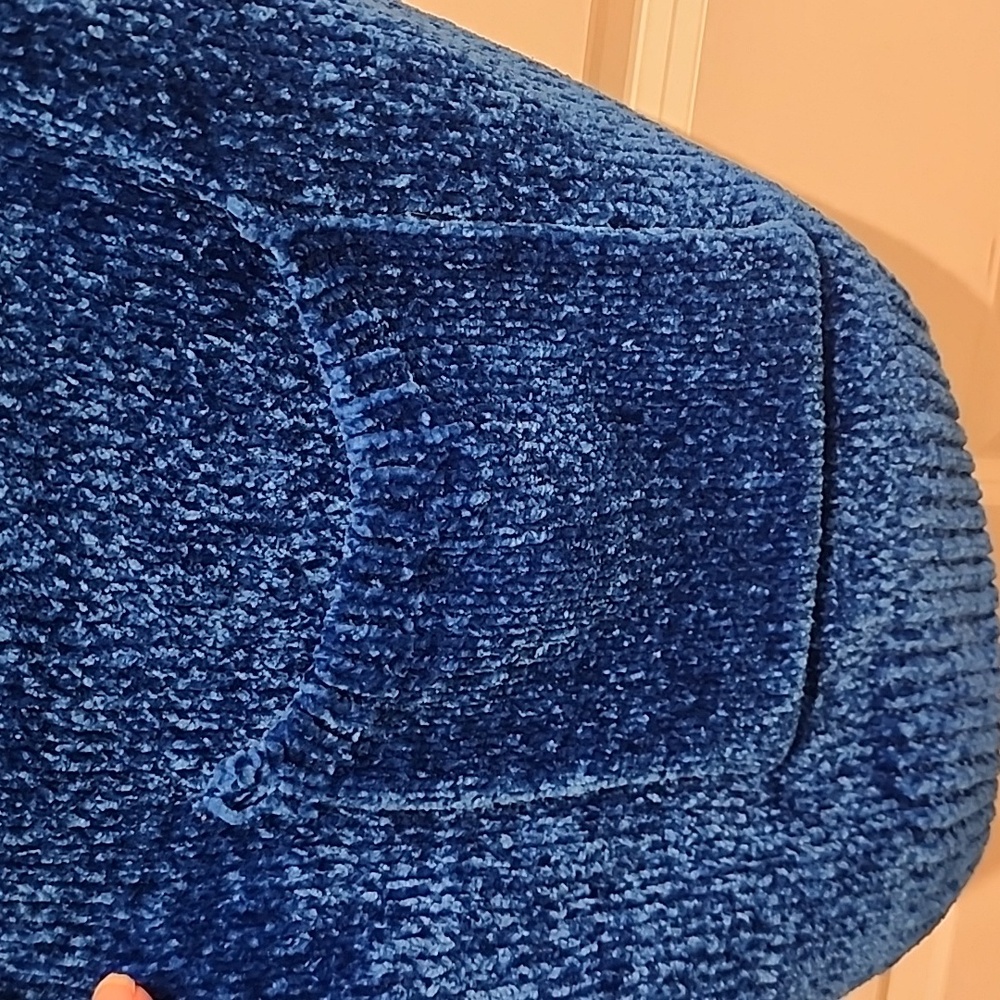 Antthony Timeless Textures blue cardigan  super soft chenille cardigan 1x/2x - Picture 4 of 8